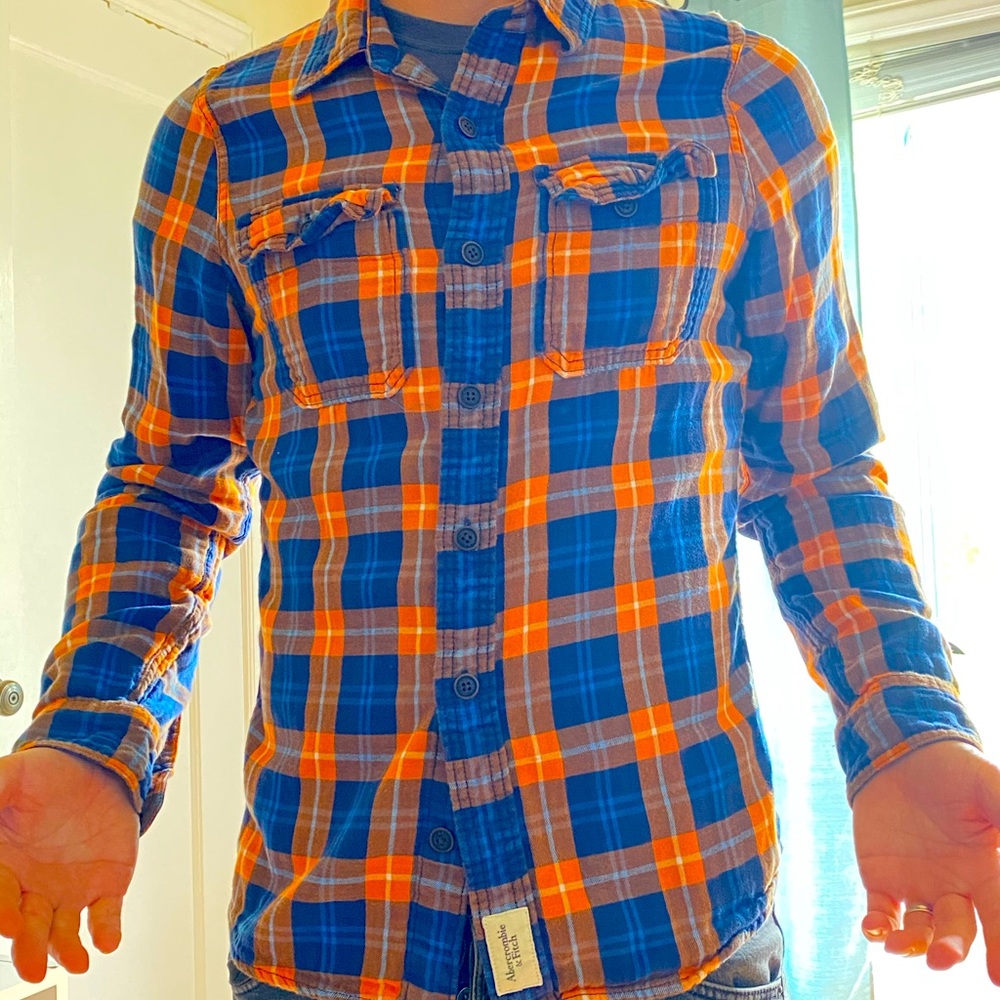 Two Plaid shirts Zane Robe/Abercrombie Schmedium